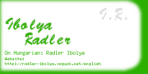 ibolya radler business card